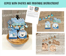 Load image into Gallery viewer, Winter Bear Quick and Easy Tiered Tray File SVG, Glowforge polar bear , LuckyHeartDesignsCo
