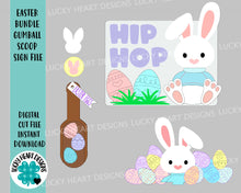 Load image into Gallery viewer, Easter Bundle Gumball Scoop Sign File SVG, Glowforge Tiered Tray, LuckyHeartDesignsCo
