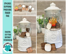 Load image into Gallery viewer, Smores Gumball Machine Filler File SVG, Glowforge Tiered tray, LuckyHeartDesignsCO
