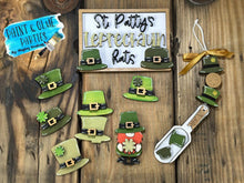 Load image into Gallery viewer, Leprechaun Bundle Gumball Scoop Sign File SVG, St. Patrick&#39;s Day Glowforge, Tiered Tray, LuckyHeartDesignsCo
