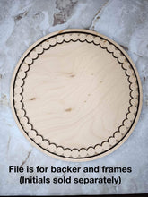 Load image into Gallery viewer, Pearl Round Sign Backer File SVG, Glowforge Farmhouse, LuckyHeartDesignsCo
