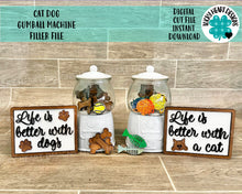 Load image into Gallery viewer, Cat Dog Bundle Gumball Machine Filler File SVG, Pets Glowforge, Tiered Tray, LuckyHeartDesignsCo
