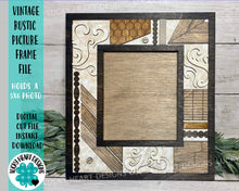 Load image into Gallery viewer, Vintage Rustic Picture Frame File SVG, Glowforge Farmhouse, LuckyHeartDesignsCo
