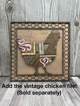 Load image into Gallery viewer, Chicken Wire Sign Backer File SVG, Glowforge Initial, LuckyHeartDesignsCo
