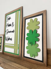 Load image into Gallery viewer, St. Patrick&#39;s Day Sign Trio File SVG, Glowforge Lucky Clover Shamrock, LuckyHeartDesignsCo
