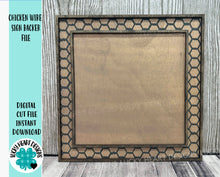 Load image into Gallery viewer, Chicken Wire Sign Backer File SVG, Glowforge Initial, LuckyHeartDesignsCo
