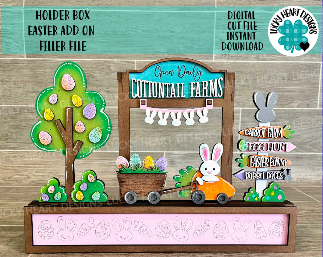 Holder Box Easter Add On File SVG, Glowforge, LuckyHeartDesignsCo