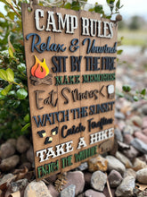 Load image into Gallery viewer, Camp Rules Camping File Svg, Glowforge Laser, S&#39;mores Camping,LuckyHeartDesignsCo
