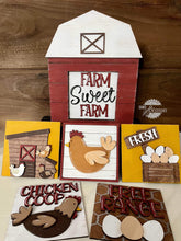 Load image into Gallery viewer, Barn Interchangeable Leaning Sign File SVG, Farm Glowforge, LuckyHeartDesignsCo
