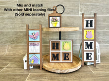 Load image into Gallery viewer, MINI Family Home Interchangeable Leaning Sign File SVG, Tiered Tray Glowforge, LuckyHeartDesignsCo
