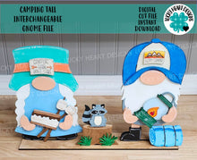 Load image into Gallery viewer, Camping Tall Gnome Interchangeable File SVG, (add on-gnomes sold separately) Glowforge, LuckyHeartDesignsCo
