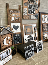 Load image into Gallery viewer, Family Is Everything Interchangeable Leaning Sign File SVG, Glowforge Tiered Tray, LuckyHeartDesignsCo
