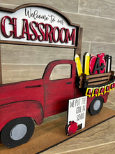 Load image into Gallery viewer, School Teacher add on Interchangeable Farmhouse Truck File SVG, Glowforge, LuckyHeartDesignsCo
