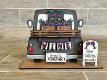 Load image into Gallery viewer, Wine add on Interchangeable Farmhouse Truck File SVG, Glowforge, LuckyHeartDesignsCo
