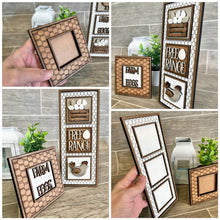 Load image into Gallery viewer, MINI Chicken Wire Frame Interchangeable Leaning Sign File SVG, Farm Tiered Tray Glowforge, LuckyHeartDesignsCo
