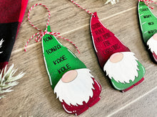 Load image into Gallery viewer, Gnome Christmas Personalized Hat Ornament File SVG, Gnome Santa Glowforge, LuckyHeartDesignsCo

