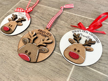 Load image into Gallery viewer, Rudolph Baby&#39;s First Christmas File SVG, Glowforge, LuckyHeartDesignsCo
