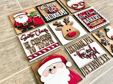 Load image into Gallery viewer, Santa and Mrs. Christmas Interchangeable Leaning Sign File SVG, Rudolph, Glowforge, LuckyHeartDesignsCo
