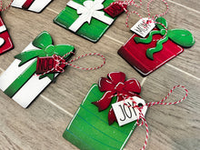 Load image into Gallery viewer, Christmas Present Ornament File SVG, Santa Glowforge, LuckyHeartDesignsCo
