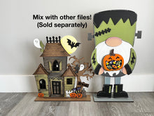 Load image into Gallery viewer, Large Haunted House Standing Halloween File SVG, Glowforge, LuckyHeartDesignsCo
