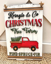 Load image into Gallery viewer, Kringle Christmas Tree Farm Door Hanger File SVG, Holiday Glowforge, LuckyHeartDesignsCo
