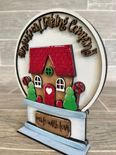 Load image into Gallery viewer, Gingerbread House Christmas Snow Globe Interchangeable File SVG, Glowforge, Tiered Tray LuckyHeartDesignsCo
