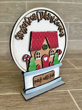 Load image into Gallery viewer, Gingerbread House Christmas Snow Globe Interchangeable File SVG, Glowforge, Tiered Tray LuckyHeartDesignsCo
