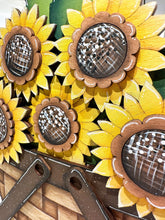 Load image into Gallery viewer, Sunflowers For The Flower Basket Interchangeable File SVG, Flower, Floral, Summer, Fall Tiered Tray, Glowforge, LuckyHeartDesignsCo
