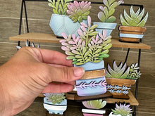 Load image into Gallery viewer, Succulent Standing Pots File SVG, Plants, Garden, Glowforge, Magnets, LuckyHeartDesignsCo
