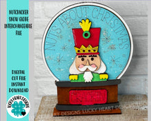 Load image into Gallery viewer, Nutcracker Snow Globe Interchangeable File SVG, Glowforge, Christmas Tiered Tray LuckyHeartDesignsCo
