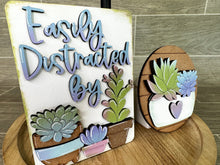 Load image into Gallery viewer, Succulent Quick and Easy Tiered Tray File SVG, Glowforge Garden, plants Tier Tray, LuckyHeartDesignsCo
