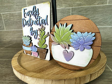 Load image into Gallery viewer, Succulent Quick and Easy Tiered Tray File SVG, Glowforge Garden, plants Tier Tray, LuckyHeartDesignsCo
