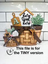 Load image into Gallery viewer, TINY Family Home for the TINY Flower Basket Interchangeable File SVG, Seasonal, Holiday, Tiered Tray, Glowforge, LuckyHeartDesignsCo
