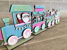 Load image into Gallery viewer, Christmas Standing Train File SVG, Santa, Rudolph, Gingerbread, Glowforge, LuckyHeartDesignsCo
