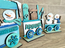 Load image into Gallery viewer, Winter Standing Train File SVG, Glowforge, LuckyHeartDesignsCo
