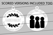Load image into Gallery viewer, Grandkids Grandparent Christmas Ornament File SVG, Family, Personalized, File SVG, Glowforge, LuckyHeartDesignsCo
