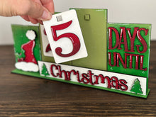Load image into Gallery viewer, Christmas Countdown Standing Reversible File SVG, Tiered Tray, Santa, Glowforge, LuckyHeartDesignsCo
