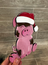 Load image into Gallery viewer, Pig Animal Hats Interchangeable MINI File SVG, Seasonal Leaning sign, Holiday, Farm Tiered Tray Glowforge, LuckyHeartDesignsCo

