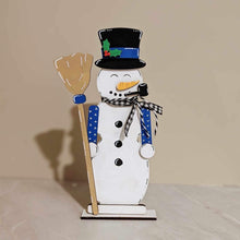 Load image into Gallery viewer, Snowman Nutcracker Standing File SVG, Glowforge, Winter Tiered Tray LuckyHeartDesignsCo
