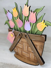 Load image into Gallery viewer, Tulips For The Flower Basket Interchangeable File SVG, Floral, Flowers, Spring Tiered Tray, Glowforge, LuckyHeartDesignsCo
