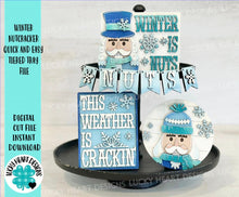 Load image into Gallery viewer, Winter Nutcracker Quick and Easy Tiered Tray File SVG, Glowforge , LuckyHeartDesignsCo
