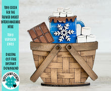 Load image into Gallery viewer, TINY Cocoa For The Flower Basket Interchangeable File SVG, (and original)Chocolate, Marshmallow, Tiered Tray, Glowforge, LuckyHeartDesignsCo
