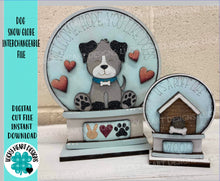 Load image into Gallery viewer, Dog Snow Globe Interchangeable File SVG, Glowforge, Pet, Puppy, Tiered Tray LuckyHeartDesignsCo
