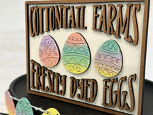 Load image into Gallery viewer, Easter Egg Quick and Easy Tiered Tray File SVG, Glowforge Bunny, Spring, Cottontail, LuckyHeartDesignsCo
