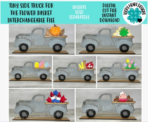 TINY Side Truck For The Flower Basket Interchangeable File SVG, Glowforge, LuckyHeartDesignsCo
