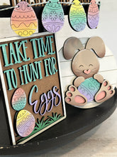 Load image into Gallery viewer, Easter Egg Quick and Easy Tiered Tray File SVG, Glowforge Bunny, Spring, Cottontail, LuckyHeartDesignsCo
