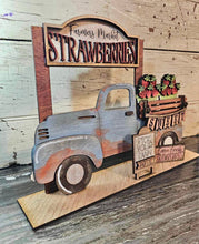 Load image into Gallery viewer, Strawberry add on Interchangeable Farmhouse Truck File SVG, Summer, Fruit, Spring, Glowforge, LuckyHeartDesignsCo
